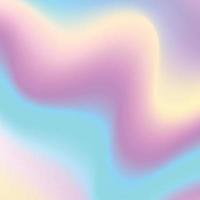 abstrato fundo do holográfico frustrar. papel de parede holográfico pastel néon cor superfície com iridescente abstrato. ilustração holograma iridescente espectro textura com suave curva e aceno. vetor