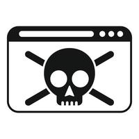 Internet Programas ícone simples vetor. malware relatório vetor