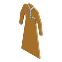 muçulmano moda ícone isométrico vetor. árabe menina vetor