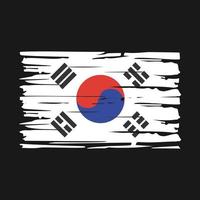 escova de bandeira da coreia do sul vetor