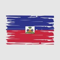 escova de bandeira haiti vetor