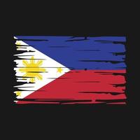 pincel de bandeira filipinas vetor