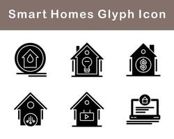 inteligente casas vetor ícone conjunto