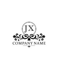 carta jx floral logotipo Projeto. logotipo para mulheres beleza salão massagem Cosmético ou spa marca vetor