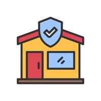 casa seguro ícone para seu local na rede Internet, móvel, apresentação, e logotipo Projeto. vetor