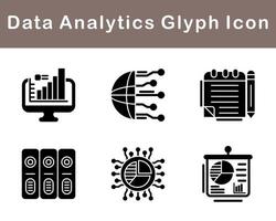 dados analytics vetor ícone conjunto