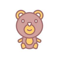 Urso de pelúcia Urso ícone para seu local na rede Internet projeto, logotipo, aplicativo, ui. vetor