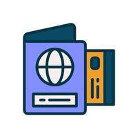 Passaporte ícone para seu local na rede Internet, móvel, apresentação, e logotipo Projeto. vetor