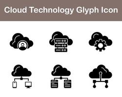nuvem tecnologia vetor ícone conjunto