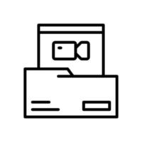vídeo pasta ícone para seu local na rede Internet projeto, logotipo, aplicativo, ui. vetor