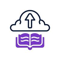 livro nuvem ícone para seu local na rede Internet projeto, logotipo, aplicativo, ui. vetor