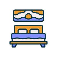 Duplo cama ícone para seu local na rede Internet, móvel, apresentação, e logotipo Projeto. vetor