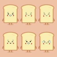 pão fofo com várias expressões
