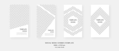 modelo de mídia social. modelo de histórias de mídia social editável na moda maquete isolada. design de modelo. ilustração vetorial. vetor