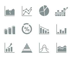 conjunto do ícones gráfico. uma vetor ilustração