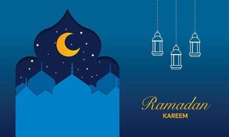 vetor de banner islâmico ramadan kareem