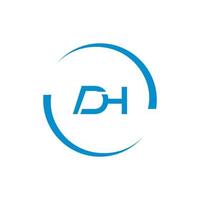 moderno carta dh logotipo, adequado para qualquer o negócio ou identidade com dh ou hd iniciais vetor