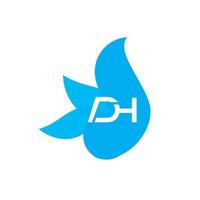 moderno carta dh logotipo, adequado para qualquer o negócio ou identidade com dh ou hd iniciais vetor