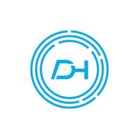 moderno carta dh logotipo, adequado para qualquer o negócio ou identidade com dh ou hd iniciais vetor