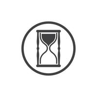 design de ilustração vetorial de ícone de relógio de areia vetor
