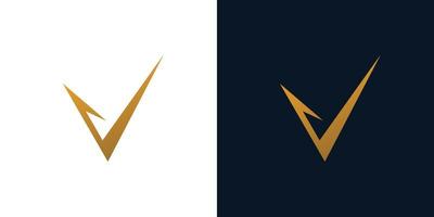 moderno e sofisticado v logotipo Projeto vetor