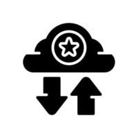 transferir nuvem ícone para seu local na rede Internet, móvel, apresentação, e logotipo Projeto. vetor