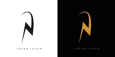 moderno e elegante n logotipo Projeto vetor