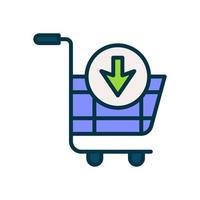 ícone do carrinho de compras para seu site, celular, apresentação e design de logotipo. vetor