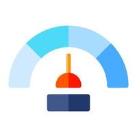 isolado seo otimização dentro plano ícone em branco fundo. velocímetro, impulsionar, acelerar, rede desempenho vetor