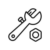 ajustável chave inglesa ícone para seu local na rede Internet, móvel, apresentação, e logotipo Projeto. vetor