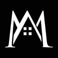 inicial letramm , uma logotipo vetor Projeto modelo e real Estado marca.