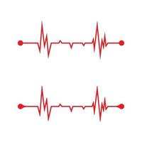 coração batimento cardíaco pulso logo ilustração vetorial design vetor