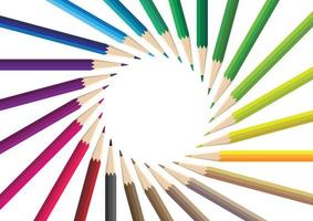coloração lápis com 24 cor variantes vetor