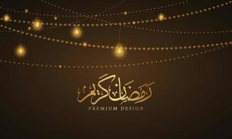 projeto de plano de fundo ramadan kareem. cartão de felicitações, banner, pôster. ilustração vetorial. vetor