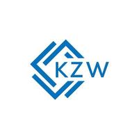 kzw carta logotipo Projeto em branco fundo. kzw criativo círculo carta logotipo conceito. kzw carta Projeto. vetor