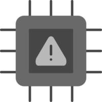 CPU aviso vetor ícone