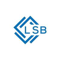 lsb carta logotipo Projeto em branco fundo. lsb criativo círculo carta logotipo conceito. lsb carta Projeto. vetor