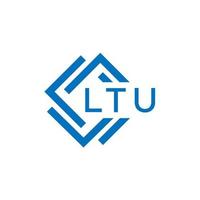 ltu carta logotipo Projeto em branco fundo. ltu criativo círculo carta logotipo conceito. ltu carta Projeto. vetor