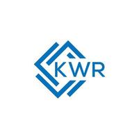 kwr carta logotipo Projeto em branco fundo. kwr criativo círculo carta logotipo conceito. kwr carta design.kwr carta logotipo Projeto em branco fundo. kwr c vetor