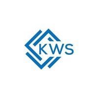 kws carta logotipo Projeto em branco fundo. kws criativo círculo carta logotipo conceito. kws carta Projeto. vetor
