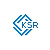 ksr carta logotipo Projeto em branco fundo. ksr criativo círculo carta logotipo conceito. ksr carta Projeto. vetor