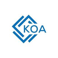 koa criativo círculo carta logotipo conceito. koa carta design.koa carta logotipo Projeto em branco fundo. koa criativo círculo carta logotipo conceito. koa carta Projeto. vetor