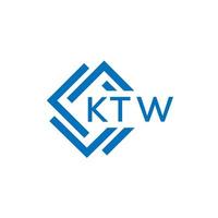 ktw carta logotipo Projeto em branco fundo. ktw criativo círculo carta logotipo conceito. ktw carta Projeto. vetor