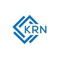 krn carta logotipo Projeto em branco fundo. krn criativo círculo carta logotipo conceito. krn carta Projeto. vetor
