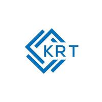 krt carta logotipo Projeto em branco fundo. krt criativo círculo carta logotipo conceito. krt carta Projeto. vetor