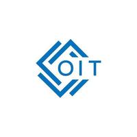 oit carta logotipo Projeto em branco fundo. oit criativo círculo carta logotipo conceito. oit carta Projeto. vetor