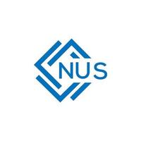 nus carta logotipo Projeto em branco fundo. nus criativo círculo carta logotipo conceito. nus carta Projeto. vetor