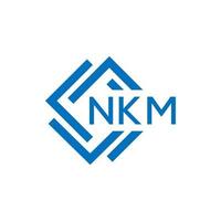 nkm carta logotipo Projeto em branco fundo. nkm criativo círculo carta logotipo conceito. nkm carta Projeto. vetor