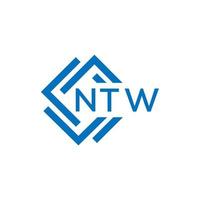 ntw carta logotipo Projeto em branco fundo. ntw criativo círculo carta logotipo conceito. ntw carta Projeto. vetor
