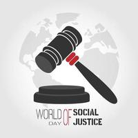 fundo do dia mundial da justiça social vetor